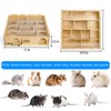 ZENFUN Wooden Hamster Maze with Clear Acrylic Cover, Multi-Chamber Hamsters
