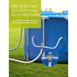 Deeroll Dual Split Hose Plunger Valve - Swimming Pool Accessories Replacement Plunger Valve with Dual Inlets (1 Pack-New)