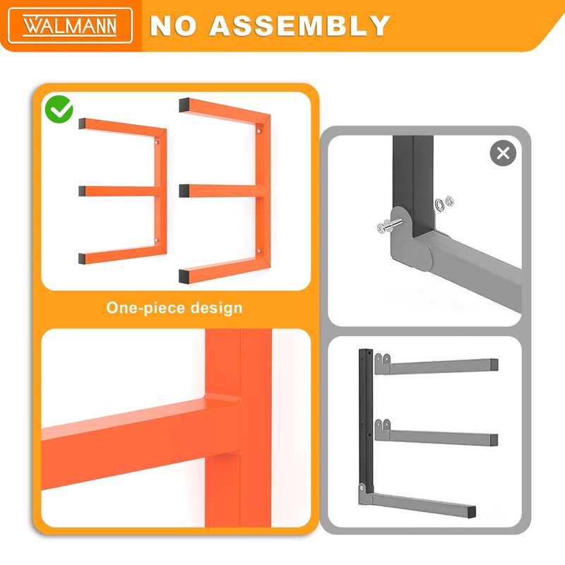 WALMANN Garage Wall Mounted Lumber Storage Rack, Overhead Heavy Duty