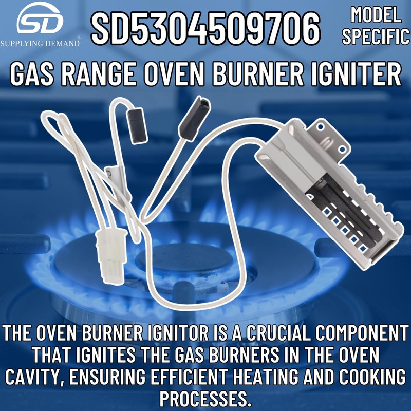 Supplying Demand 5304509706 316489402 Gas Range Oven Burner Igniter Replacement