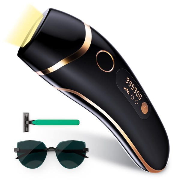 IPL Devices Hair Removal Laser for Men and Women, 999,900 Light Pulses, 2 Modes, 5 Energy Levels, Painless Permanent Hair Removal for Body, Face, Bikini Area