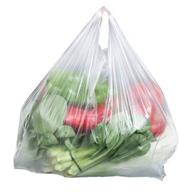 100pcs White Plastic T-shirt Carrier Bags for Retail Shopping Supermarket Household Food Storage Bags (6" x 9")