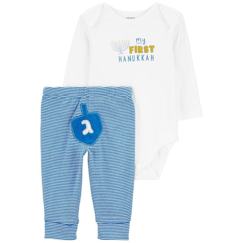 Carter's Baby 2 Piece Long Sleeve Hanukkah Bodysuit and Pants