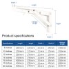 Oudtinx 2PCS Folding Shelf Brackets,Heavy Duty Triangle Shelf Bracket for