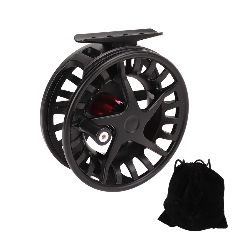 Fly Fishing Reel with Release Black Aluminium Alloy Large Line