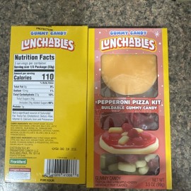 Frankford 2x Frankford Kraft Lunchables Gummy Candy Pepperoni Pizza Kit Box, 3.5oz