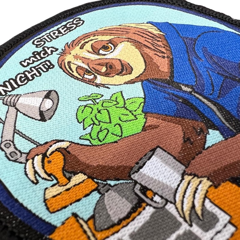 Authority Sloth Textile Patch with Velcro