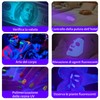 LEAGY 6 Pack UV Ultra Violet Blacklight 9 LED Flashlight