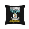 Jelly Bean Funny Candy Cute Snack Throw Pillow