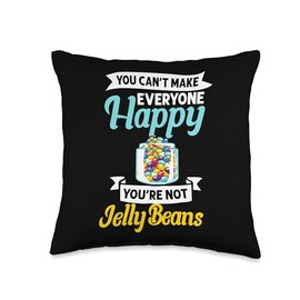 Jelly Bean Funny Candy Cute Snack Throw Pillow