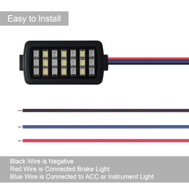 Kinstecks 21LEDs Flashing Strobe Lights Anti-Collision Lighting Brake Light for Motorcycle Car SUV Boat