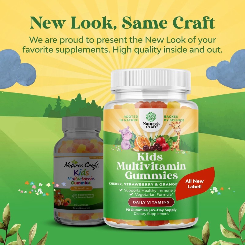 Delicious Daily Kids Multivitamin Gummies - Immunity Support Formula 90ct