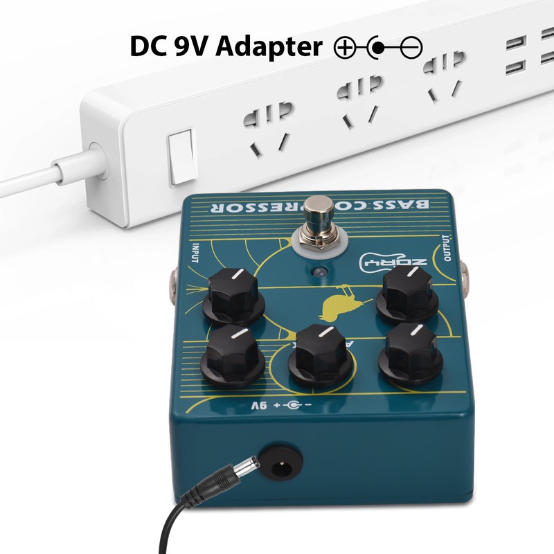 ZORY Compressor Bass Effector Pedal for Electric Bass Guitar Bass