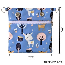 Faux Rabbit Fur Sugar Glider Bonding Carry Pouch Portable Small Animal Carrier Bag Small Animal Bonding Crossbody Strap for Hamster Rat Gerbil with Vent (Blue)