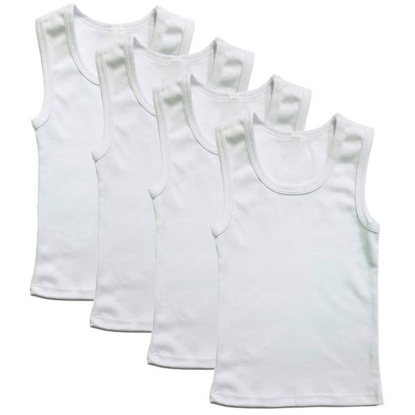 B-One Kids Boys' Cotton Tank Top Undershirt (Multipack) (Size 1