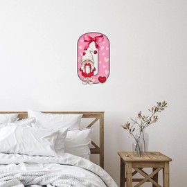 Vinyl Wall Quotes Stickers Valentine's Day Gnomes Initial Letter O DIY Lettering Wall Stickers Home Decor Love You Balloons Red Pink Wall Decals Stickers for Bumper Bathroom Backdrops Tumblers 18in