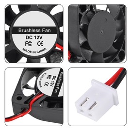 2Pcs 4010 12V Dual Ball Fan XH2.54-2Pin 40mm Fan 1.57in Dual Ball Cooler DC 12V Brushless Cooling 40x40x10mm Fan Cooler Fan for 3D Printer, Heatsink Fan, PC Computer Case Industry Cooling Fan