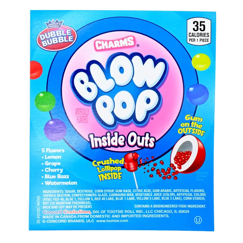Candy Retailer Blow Pop Filled Gumballs 1 Pound
