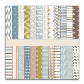 Scrapbook Paper 24 Sheets Decoupage Paper Pad, 30.5 x 30.5 cm Double-Sided Scrapbooking Paper, Scrapbook Craft Paper Decorative Paper for DIY Photo Album, Card Making