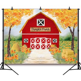 DULUDA 7x5 FT Fall Farm Backdrop Watercolor Autumn Great Pumpkin Patch Photography Background Pumpkin Patch Party Decorations Photo Baby Shower Banner Supplies Photo Booth Prop