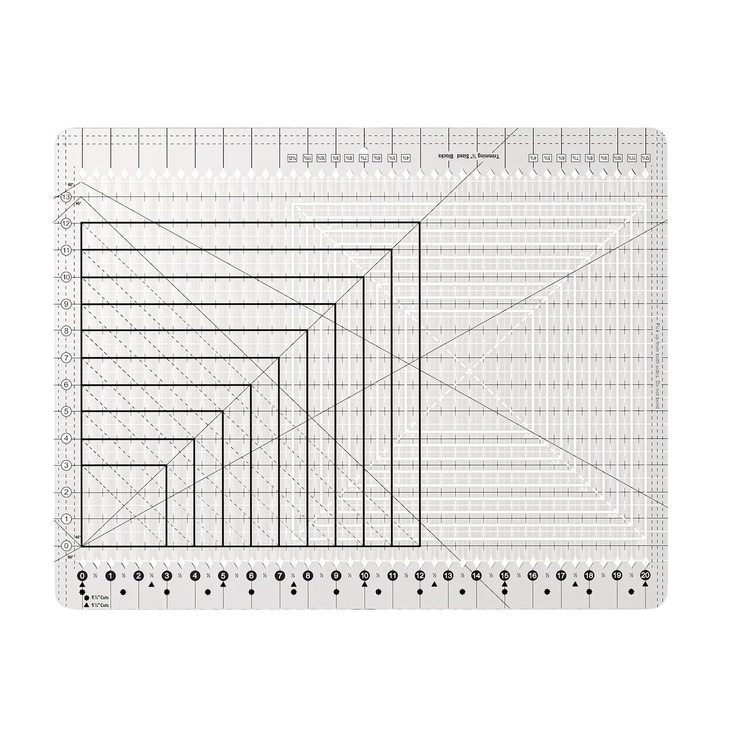 Slotted Quilting Ruler 17-3/4in x 22in - Ruler for Quilting with Laser ...