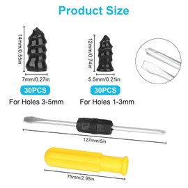 Linkstyle 60PCS Tire Plug Kit, Tire Repair Rubber Nails, Vacuum Tyre Repair Screws Fast Repair Kits, for Car Motorcycle Truck ATV Tire Puncture Repair