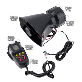 Car Electronic Warning Siren Motorcycle Alarm Firemen Ambulance Loudspeaker with MIC 100W 12V 7 Sound