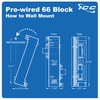 ICC 66 Block Prewired with 89D Mounting Bracket & Cover,