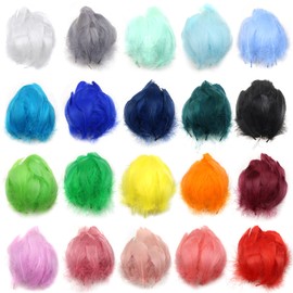 TOAOB Pack of 500 Feathers for Crafts, Colourful Feathers, Natural Craft Feathers for DIY Crafts, Dream Catcher, Wedding Decoration, DIY Crafts Feather