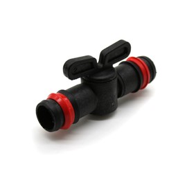 DOJA Barcelona Safety shut-off valve, colour: black, 16 mm, pack of 25, hose connector, regulation valve for garden, patio, use in outdoor garden pipes, agriculture