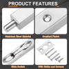 uxcell uxcell 2Pcs Door Bolts Latch 12 Inch, Stainless Steel