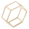 Avalaya Gold Plated Hexangular Frame Slip-On Bangle Bracelet - 18cm