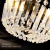 YYJLX Small Crystal Chandelier 2- Lights ，Modern Semi Flush Mount