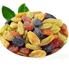 Golden Raisins, Big fruit green grapes seedless，Tri colored raisins16.7oz/500g，No Added Sugar,Vegan,