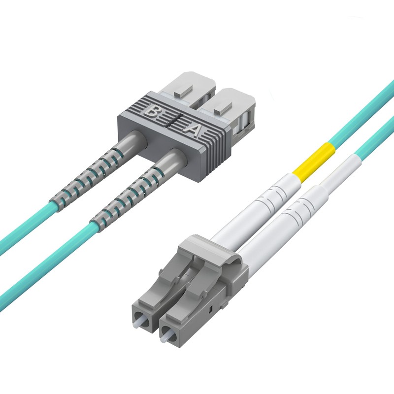 Ipolex OM3 LC-SC Fiber Optic Cable, Multimode Duplex Indoor Optical