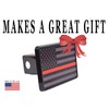 Rogue River Tactical Subdued Thin Red Line Flag Trailer Hitch