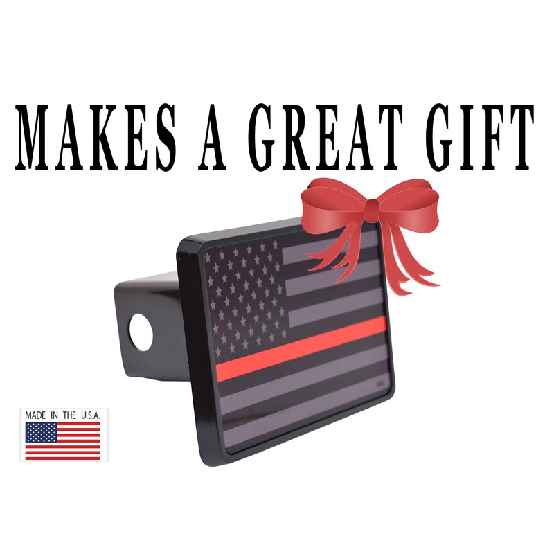 Rogue River Tactical Subdued Thin Red Line Flag Trailer Hitch