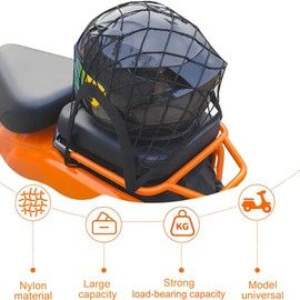LeGeYo Elastisches Gepäcknetz für E-Scooter/E-Bike 29×31cm Hochdehnbares Netz Schwarz