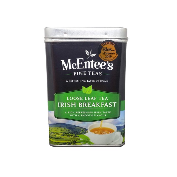 McEntee's Irish Breakfast Tea - 500g Tin - Expertly Blended in Ireland. A Premium Blend of Ceylon and Assam tea's Delivering That Taste of Home.