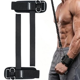 HANDBODE - Correas de levantamiento antideslizantes para levantamiento de pesas y peso muerto, correas de muñeca con anillos en D para entrenamiento a máquina de cables, muñequeras extra anchas para