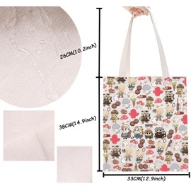 TSOTMO Dungeon Meshi Merch Anime Characters Tote Bag for Anime Lovers Senshi Gift Walking Mushroom Gift (Delicious)