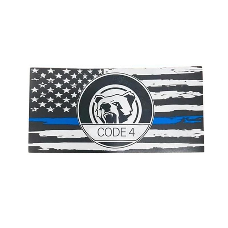 Bumper Sticker, Thin Blue Line, Code 4, Humanizing The Badge!:_3