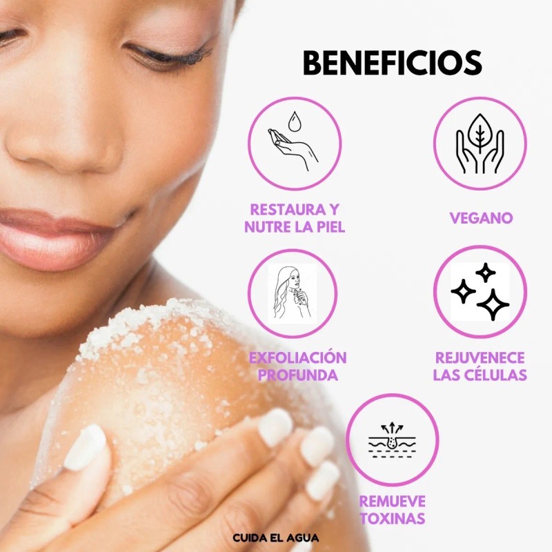 Exfoliante Corporal Sal Rosa Himalaya, Extracto - Lichi 250g Lichi