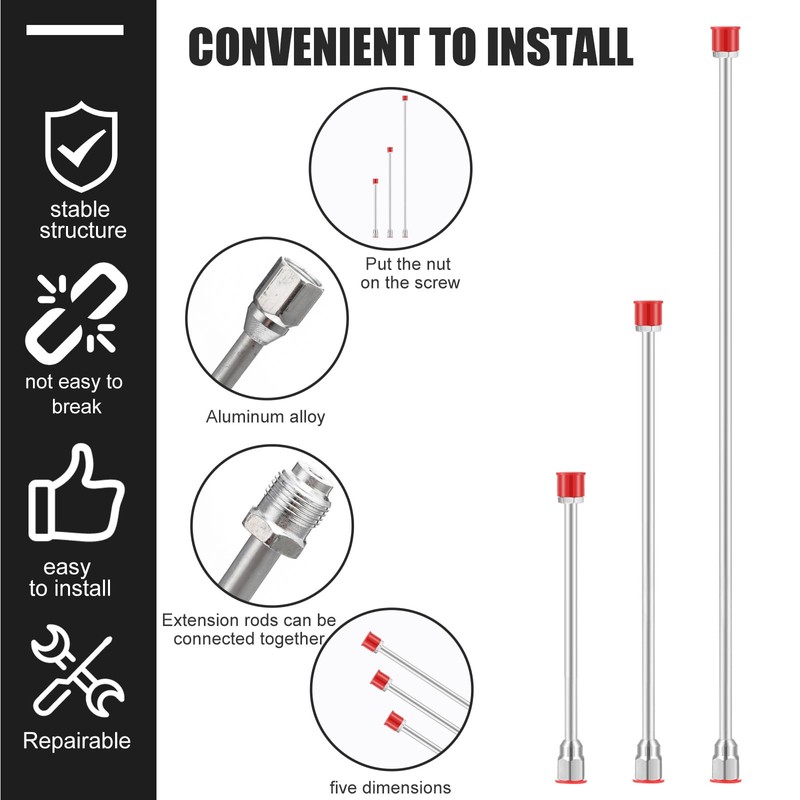 Threlaco 7 Pcs Airless Paint Sprayer Roller Inner Feed Set