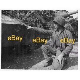 1945 US Signal Corps Reprint Photo 7th AD 53rd Panzer Cor surrender Iserlohn Ger