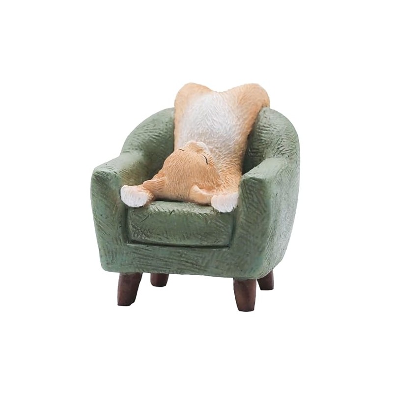 Daikai Petit Friends Lazy Chair Cat Green GR W5.7 D6.5