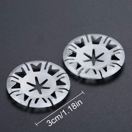 20 Pieces Heat Shield Clips Exhaust Heat Shield Clip Nut Washers Metal Locking Star Washers Underbody Heat Shield Clips Fasteners Fixing Clips for VW 30mm