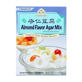 GOLDEN COINS 2 PACK GOLDEN COINS  ALMOND FLAVOR AGAR &AGAR AGAR POWDER ORIENTAL DESSERT MIX