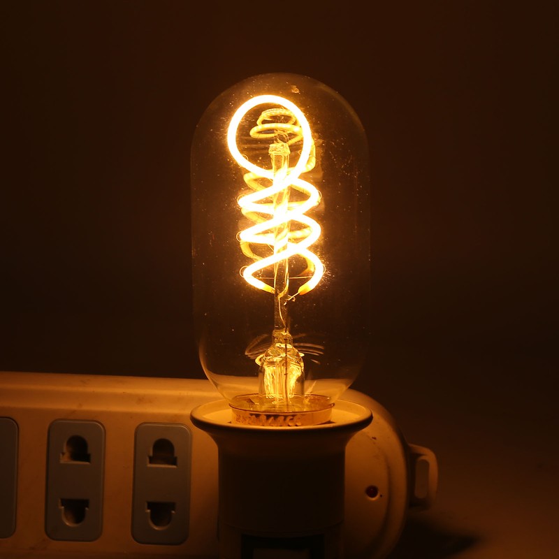 LED Bulb Double Spiral Antique Flexible Filament Retro Decoration E27