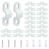 Moicstiy 24 Sets Wire Shelf Loop Clips, White Shelf Clips